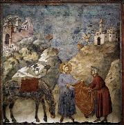 St Francis Giving his Mantle to a Poor Man, GIOTTO di Bondone